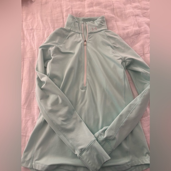 Under Armour Mint Green Half-Zip Hoodie - Picture 1 of 4